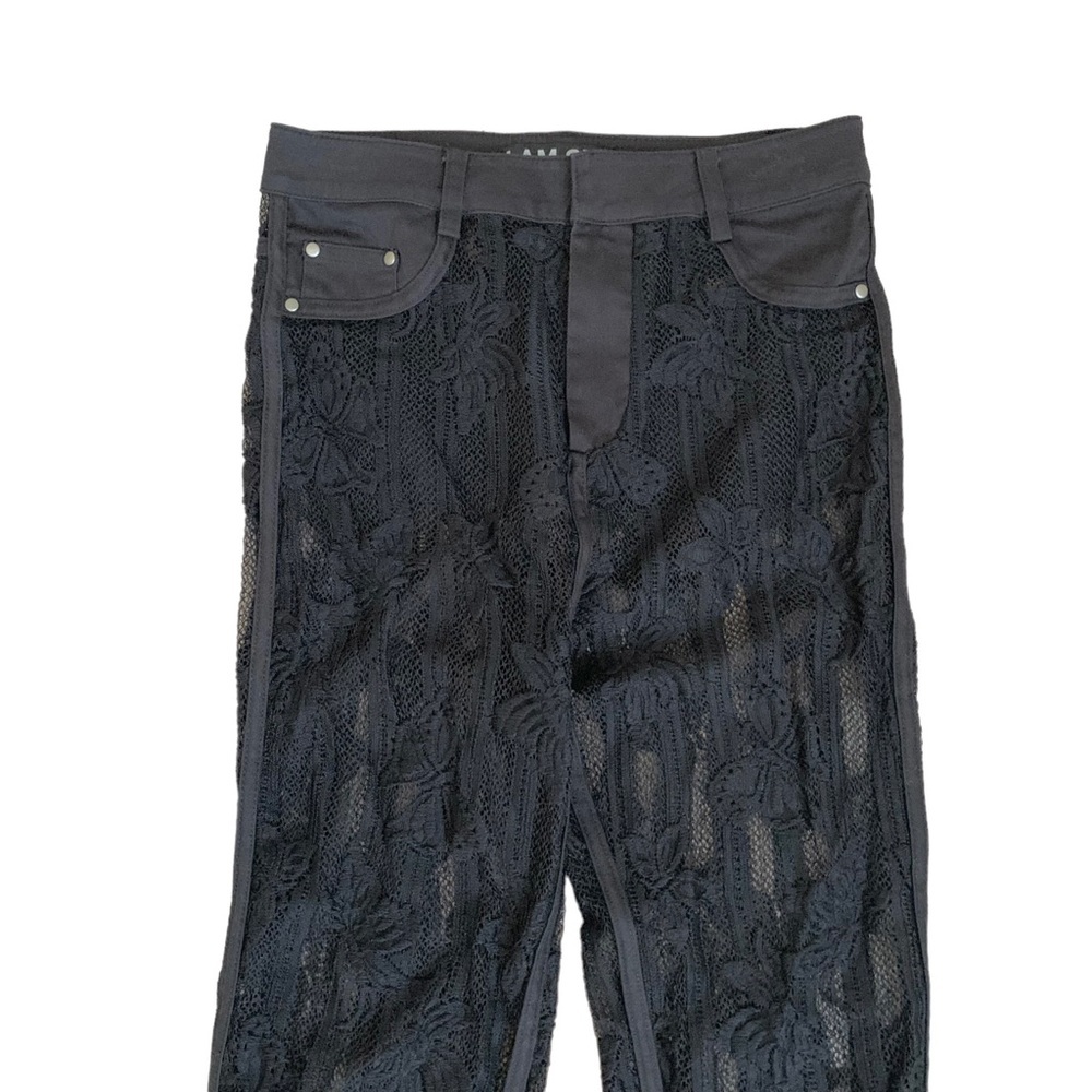 Closet clean out! I.AM.GIA Black Knit Lace Skinny See Through Pants XS
